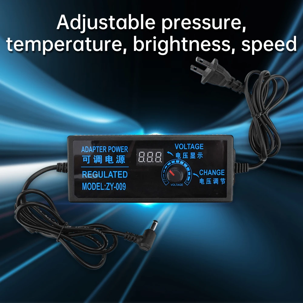 AC100-240V to DC3V-24V 5A Adjustable Voltage Power Supply Adapter Dimming Temperature Regulation Speed Switching Power Supply