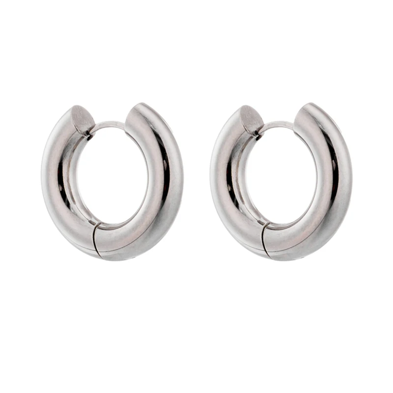 DIEYURO 316L Stainless Steel Earrings For Women 2022 New Vintage Hip Hop Hoop Trend Colorfast Earrings High Quality Girl Jewelry