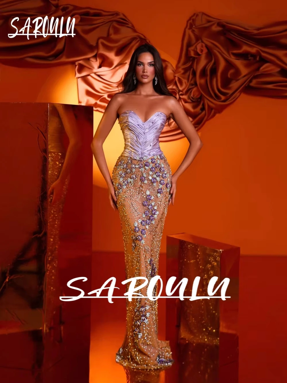

Stylish Corset Straight Evening Dress Luxury Beaded Sequins Sexy Charming Prom Gown Customized Women Modern Party Sweet Wear