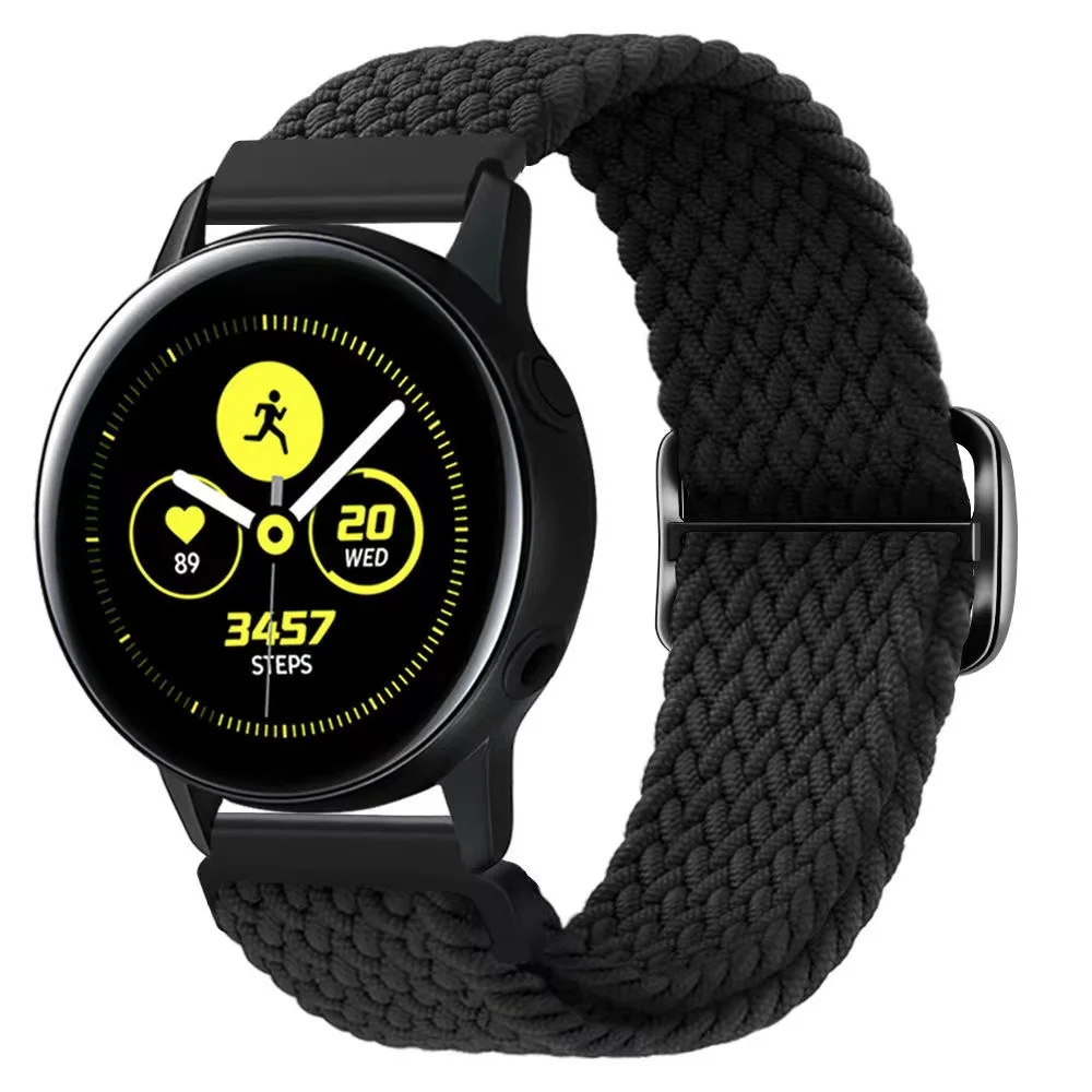 20mm 22mm Nylon Braided Loop Strap For Samsung Watch 5 4 3 40mm 44mm Huawei Watch 3/GT3 Bracelet Wristband Amazfit GTR/GTS band