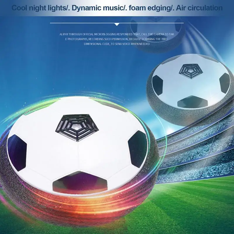 Pływająca piłka nożna Dysk Air Power Indoor Hover Football Indoor Outdoor Piankowy zderzak Akumulator Atrakcyjne światło Zabawa Moc powietrza