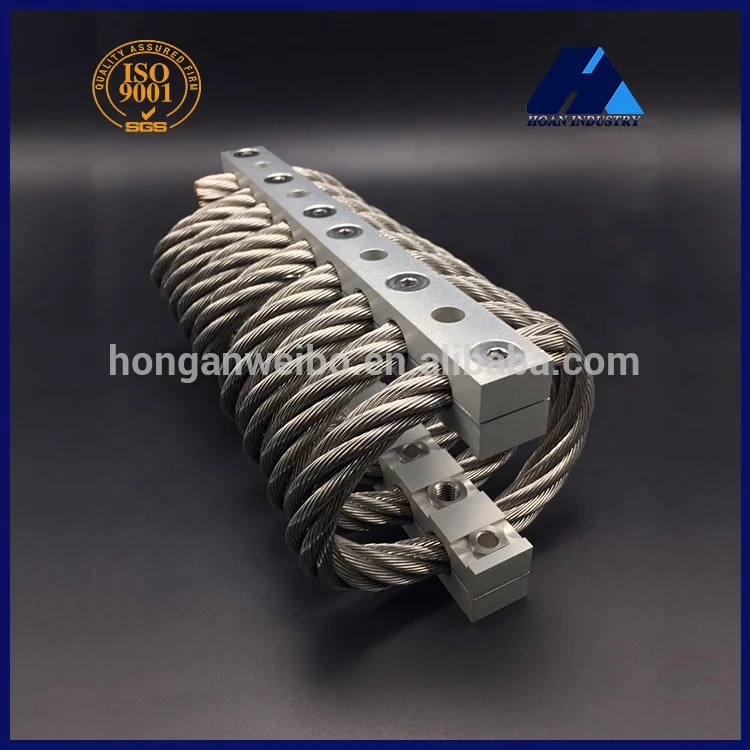 Energy Compressor Ship Construction Energy Rail Vibration Shock Protection JGX-1598D-428B Aluminum Wire Rope Isolator