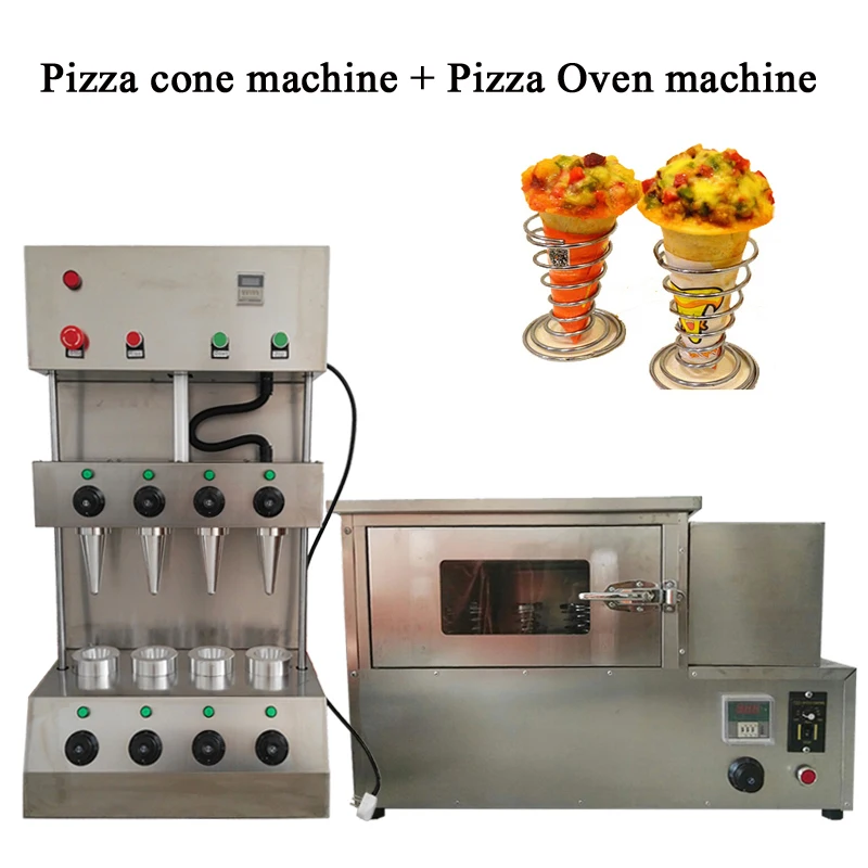 자동 스테인레스 스틸 피자 콘 성형 메이커, 식용 와플 아이스크림 컵 기계, 베이킹 오븐 및 디스플레이 포함