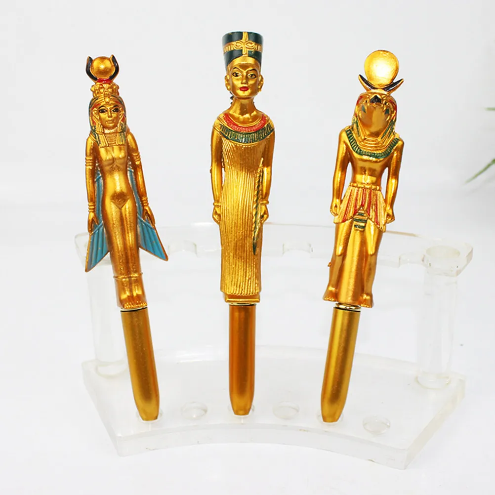 

Набор из 5 шариковых ручек в форме фараона, креативный дизайн с египетскими мотивами, подходит для дома, офиса, школы, для подписи, красивый дизайн.