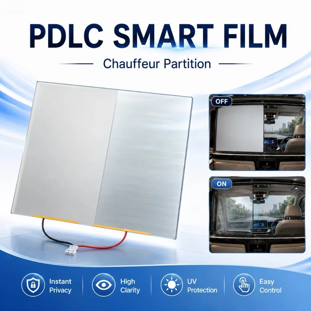 PDLC Deluxe Automotive Smart Film Electric Privacy Window Film Anti Scratch 100% IR 99% UV Rejection Heat Rejection