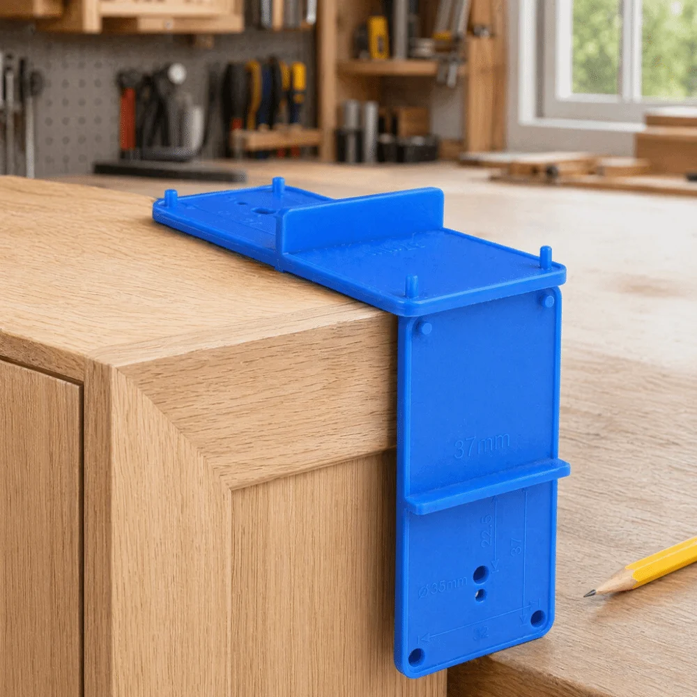 2pcs Drilling Guide Hinge Hole Opener Template Concealed Hinge Cabinet Hole Jig Hinge Hole Drill Guide Hinge Jig Hinge Hole Jig