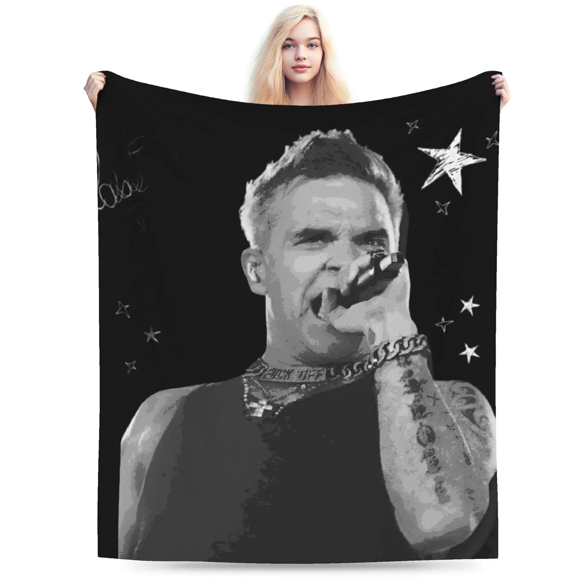 سوبر لينة روبي ويليامز لايف 2025 جولة الحفل رمي بطانية قسط الفانيلا بطانية سرير مريح رقيق المفرش استخدام كل موسم #5