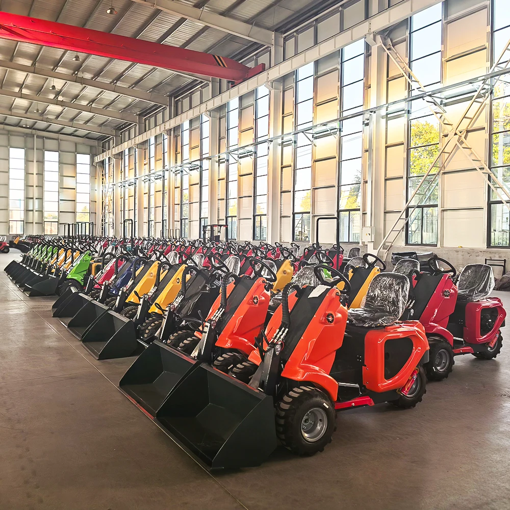 Compact 3 Wheel Mini Skid Steer Loader CE Small Wheel Loader For Farm And Residential Construction