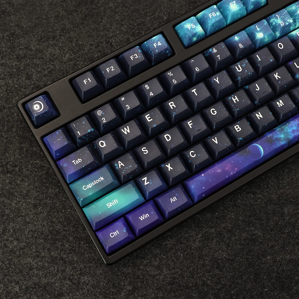 139 tasten Starry Sky Tastenkappen KCA Profil PBT Farbstoff Sublimation Mechanische Tastatur Keycap Für MX Schalter Mit 1,75 U Shift 7U Spac