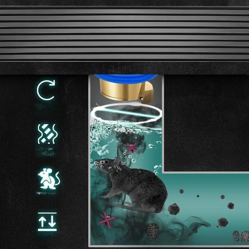 Long Strip Floor Drain Anti Odor Gun Gray Extended Stainless Steel 304 Rectangular Long Style Long Shower Room Side Row