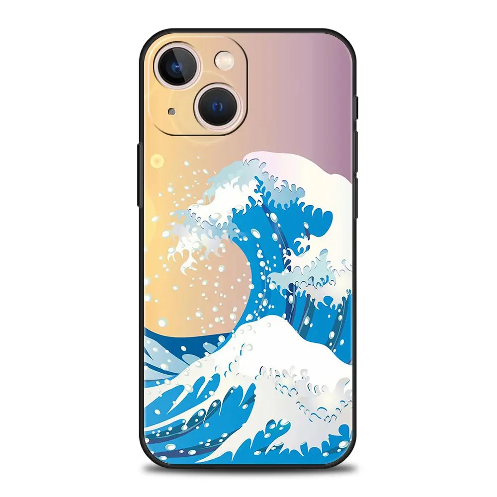 The Big Wave of kanagawa Phone Case For iPhone Apple 14 13 12 11 Pro Max Mini XR XS X SE 2020 7 8 Plus Cover Shell Coque Funda
