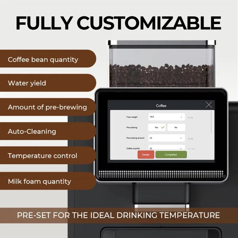 Professional Coffee Machine Automatic Coffee Machine Fully Automatic Screen Control Commercial Espresso Coffee Machine