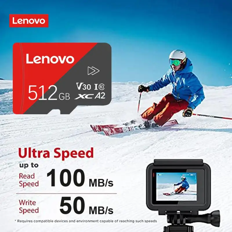 Оригинальная флэш-карта памяти Lenovo V30 Micro Tf SD U3, 512 ГБ, SD-карта C10 для цифровой зеркальной камеры, ноутбука