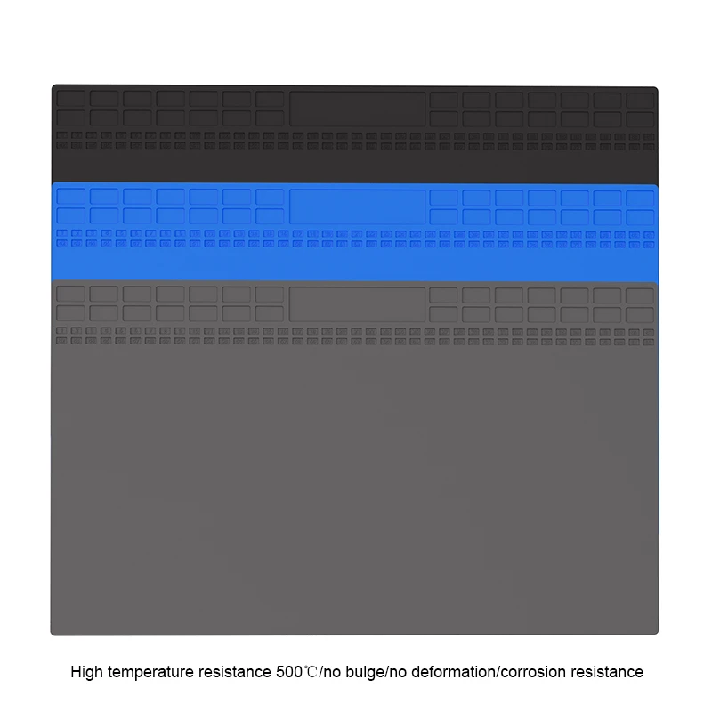 TE-735 Multi-functional Silicone Soldering Pad Desk Platform Mat for Welding Station Iron Phone PC Repair Heat Insulation Pad