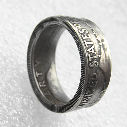 US Franklin Half Dollar Copper-nickel Alloy Coin Ring Handmade In Sizes 7-12