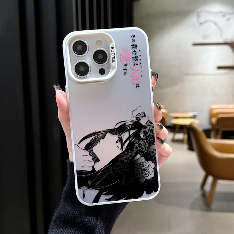 Anime Bella Kitagawa Marin Placcatura Cassa Del Telefono per iPhone 14 15 16E 11 12 16 13 Pro Max XS X XR Plus 8 7 SE 2020 Antiurto Etui