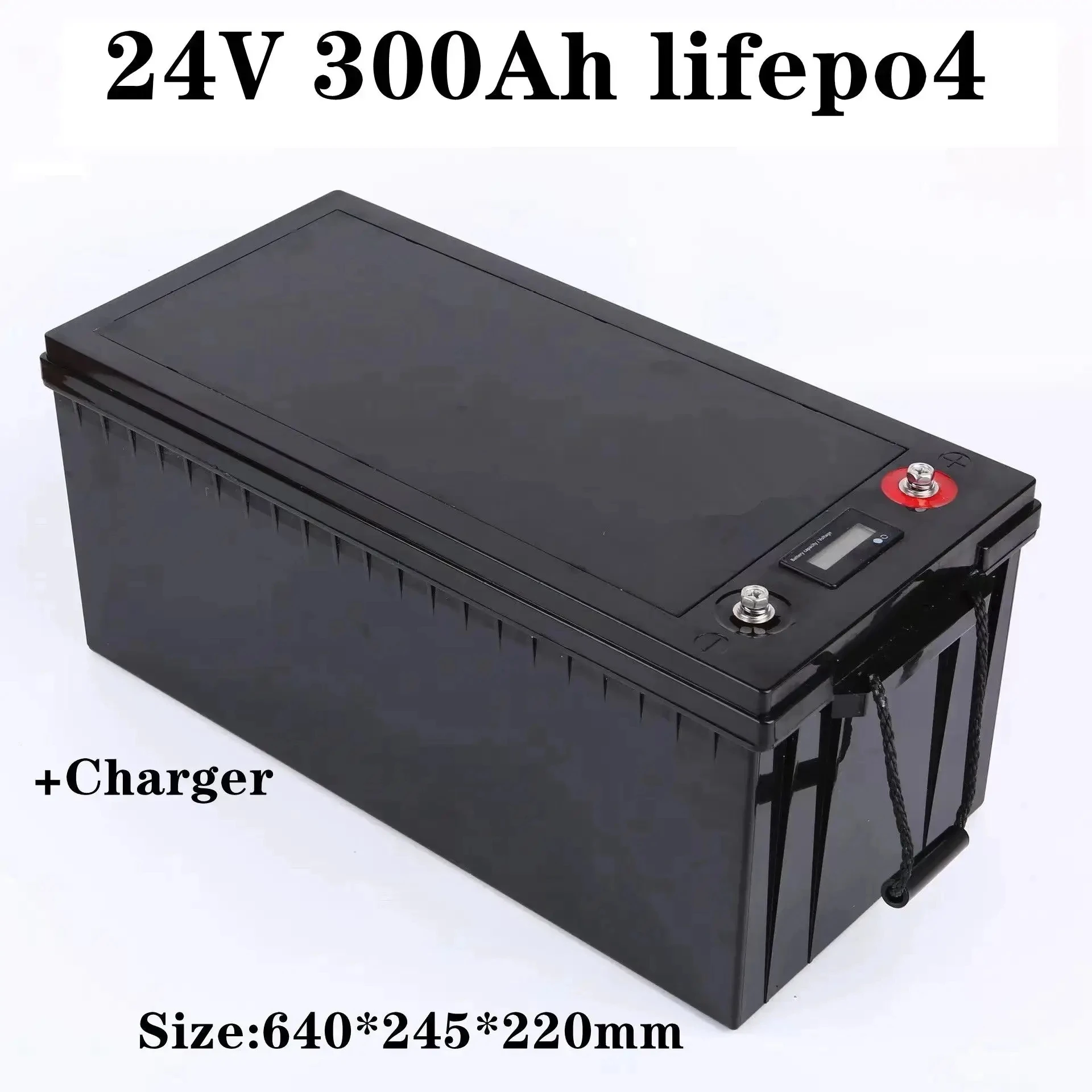 24V 300AH lifepo4 lithium Waterproof Battery BMS 8S + 20A Charger