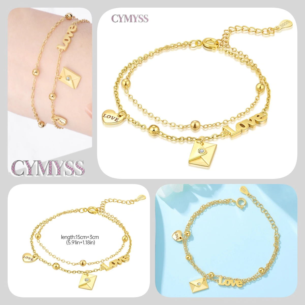 Zierliches Tennisarmband aus 925er Sterlingsilber mit Schmetterlingsanhänger und eingelegtem Zirkonia, edler Schmuck für Frauen, Hochzeits- und Geburtstagsgeschenk – Detail 34
