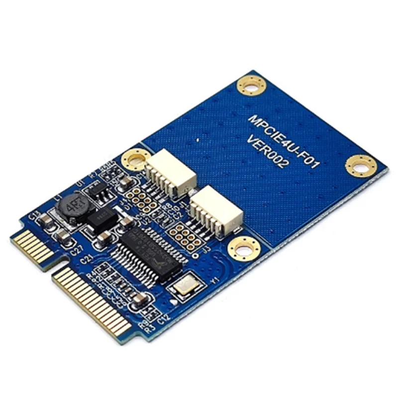 USB 2.0 2 ポート PCI-E Express カード電源コネクタ付き Mini PCI-E から PCI-Express デュアル USB アダプタコンバータ