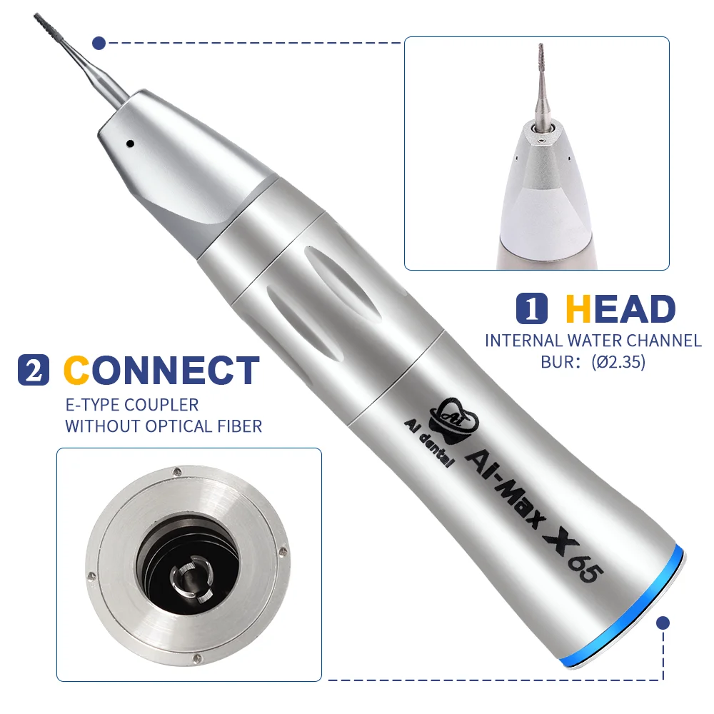 Dent al 1:1 Surgery Straight Handpiece Polish Contra Angle Motor Straight Attachment Dent al Medical Suction Suppliesupplies