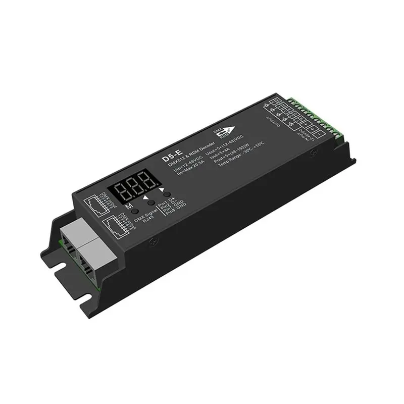 

Декодер AWAH DMX512 DC12-48V, 5-канальный, 4А, с цифровым дисплеем, постоянное напряжение