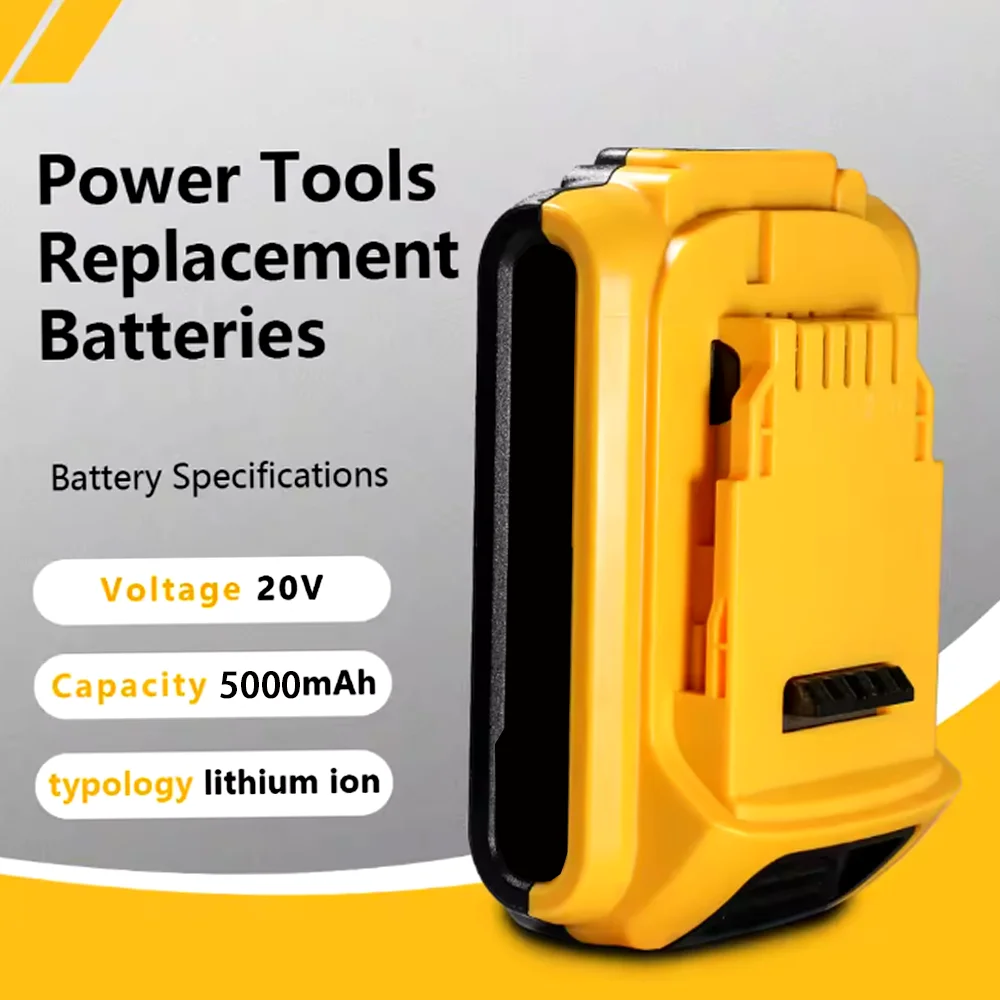 

For DeWalt 18V 20Volt Max Lithium Ion Battery 5000mAh DCB203 Battery ReplacementDCB206 DCB205 DCB204 DCB200 Power Tool