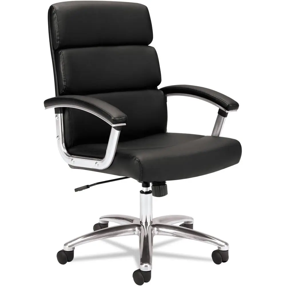 

Кожаное рабочее кресло Executive — черное компьютерное офисное кресло, Basyx VL103