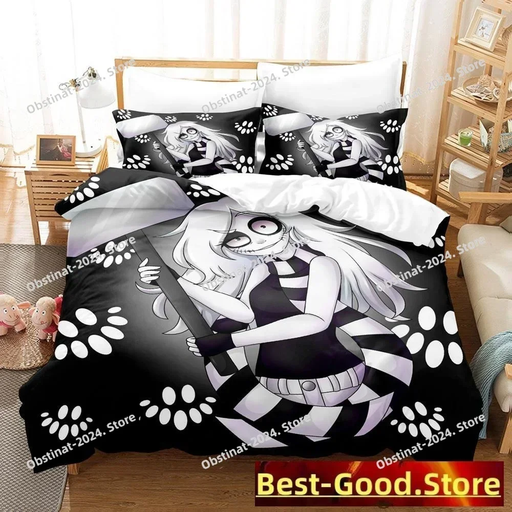 2023 New Jeff and Jane Creepypasta Bedding Set Printed single Comforter Quilt Duvet Cover Pillow Case 3 Pieces Kids Adult Size
