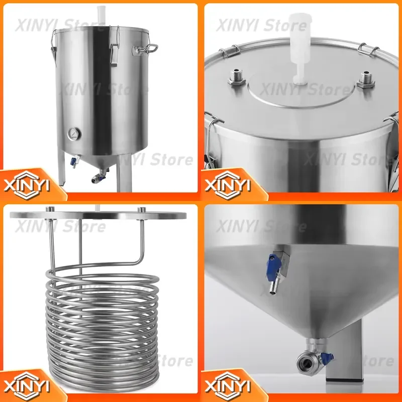 for 30L 60L Fermentation Tank Homebrew 304 Stainless Steel Conical Fermenter Similar To Fermenting Equipment