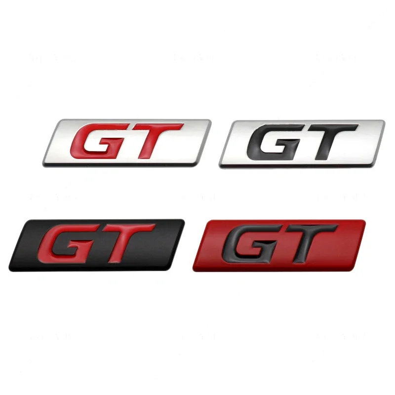 Car Sticker GT Badge Emblem Decals for Peugeot Hyundai GT Ford Focus Mondeo KIA Forte Optima Stinger Picanto Sorento Renault view 3