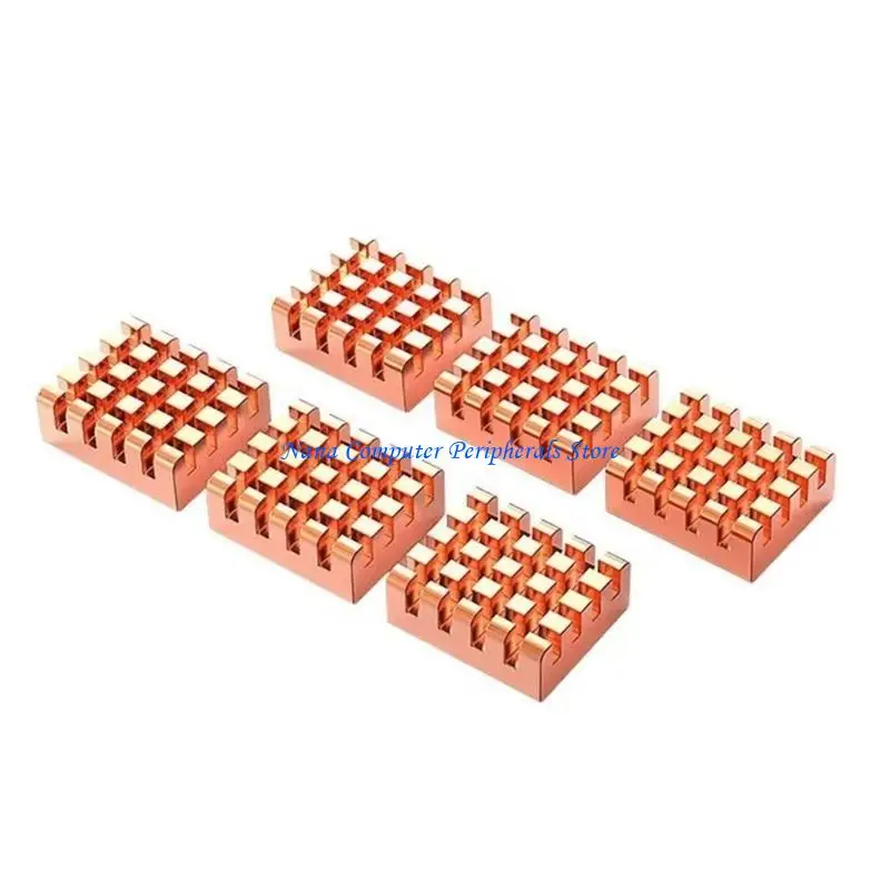 F68C Copper Heatsink 12x13x5mm Video Memory Heat Sink Cooler for Raspberry