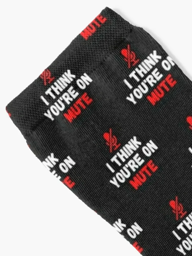 You're on mute microphone Socks new year luxury compression Socks Girl Men's