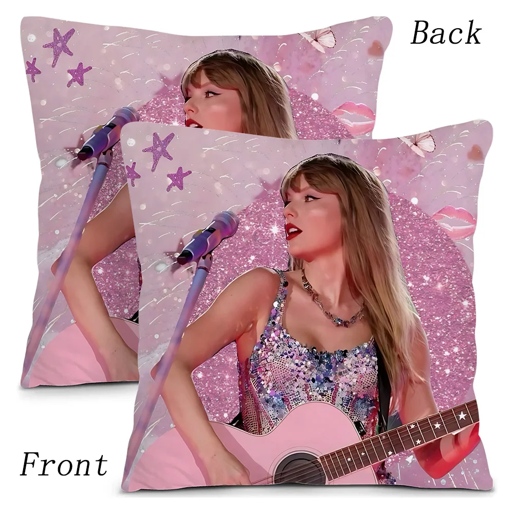 Hot singer S-SwiftS Pillow Covers Cartoon Sofa Decorative Home Double-sided Printing Short Plush Cute Cushion Cover T-TaylorS