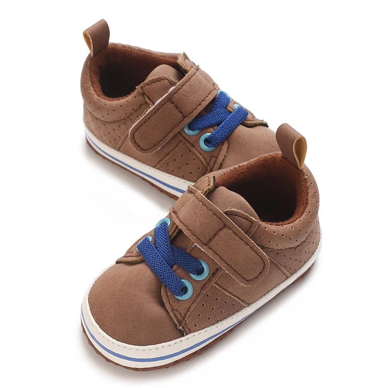 طفل حذاء رياضة حذاء كاجوال جودة منخفضة لينة ودافئة المضادة للانزلاق لربيع وخريف 0-18 أشهر الوليد الخطوة الأولى حذاء طفل