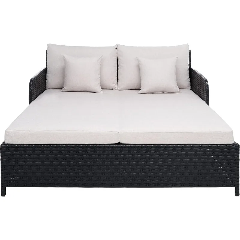 Outdoor Collection PAT7500 Daybed, Black/Light Grey