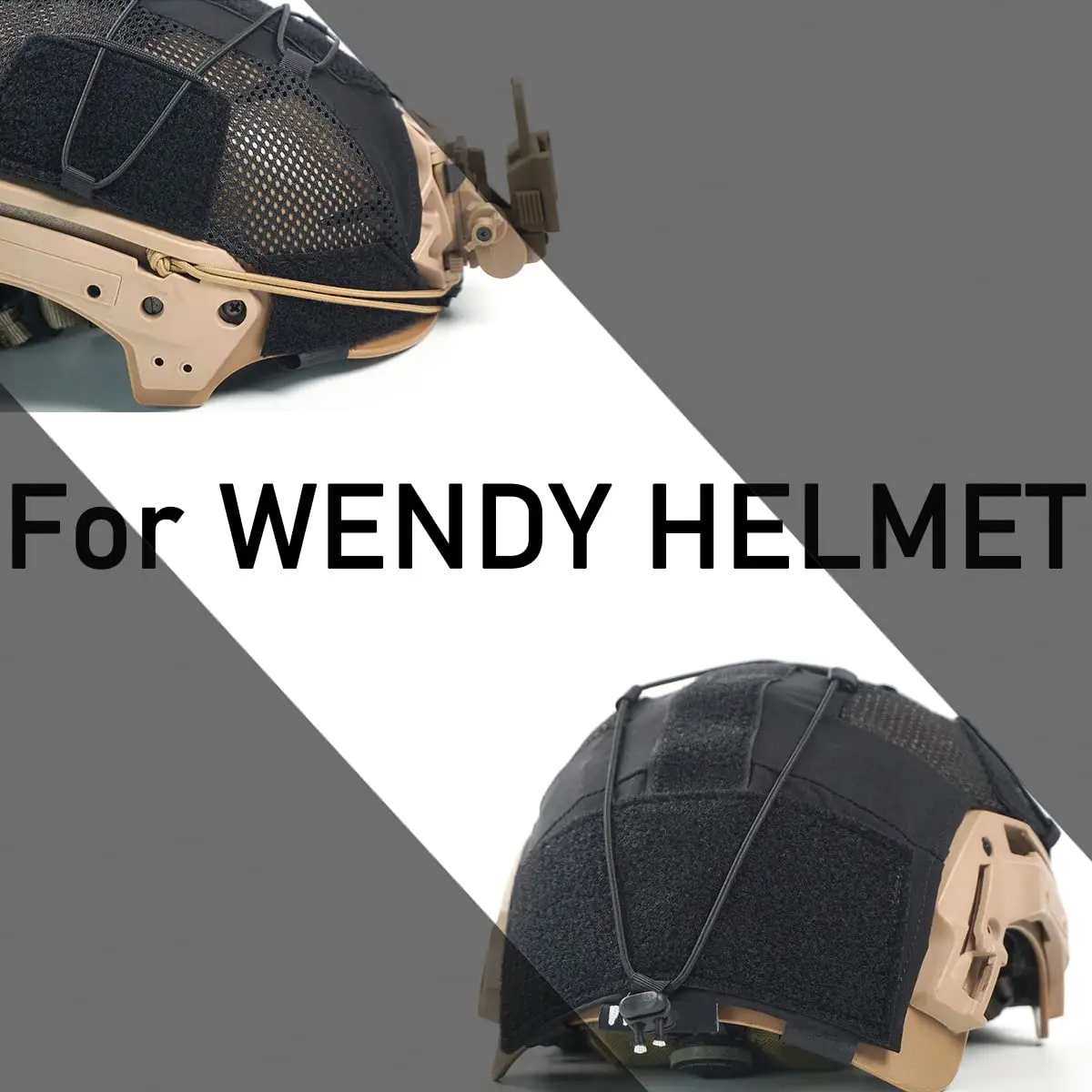 Tactical Mesh Helmet Protective Cover for Wendy Helmet, Paintball Airsoft Camouflage Gear Accessories