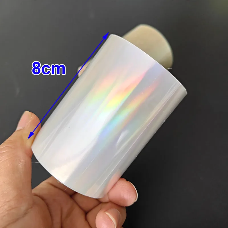 8cm Hot Stamping Foil Transparent Star Holographic Plain Rainbow Stamp Gilding Film