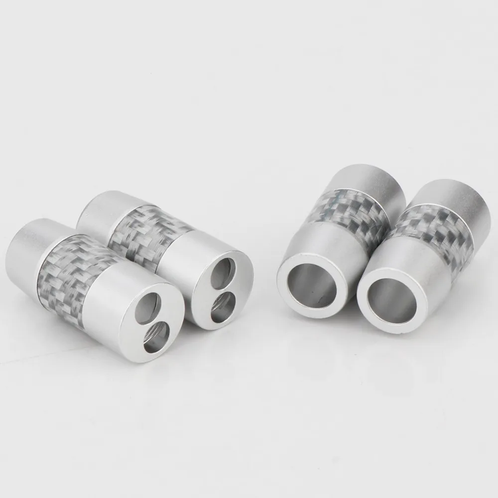 

4pcs Carbon Fiber Y Splitter Audio Jack Wire Adapter 6.0mm to 3.5mm Hole Speaker Audio Wire Plug for Upgrade Headphone Cable