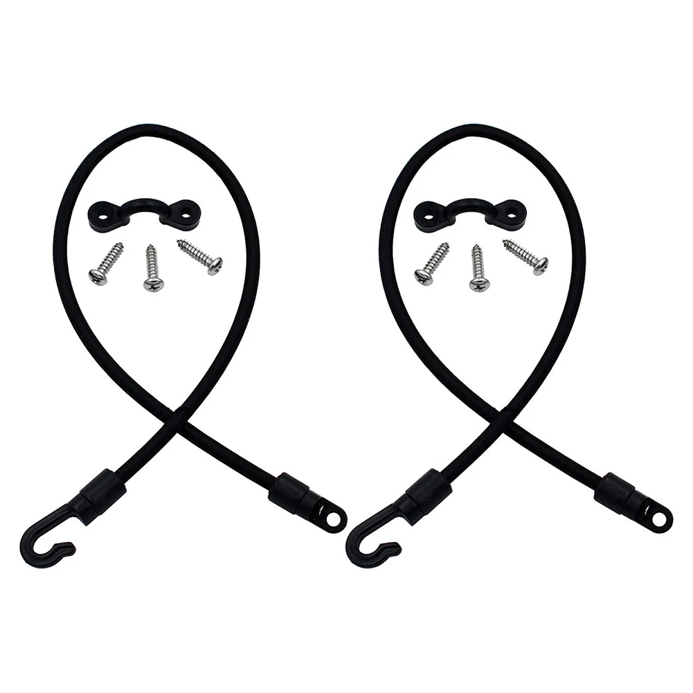 Boat Fishing Rod Tamer Holder Portable Elastic Rope Hook Fixing Buckle Set Adjustable Canoe Kayak Marine Accessories