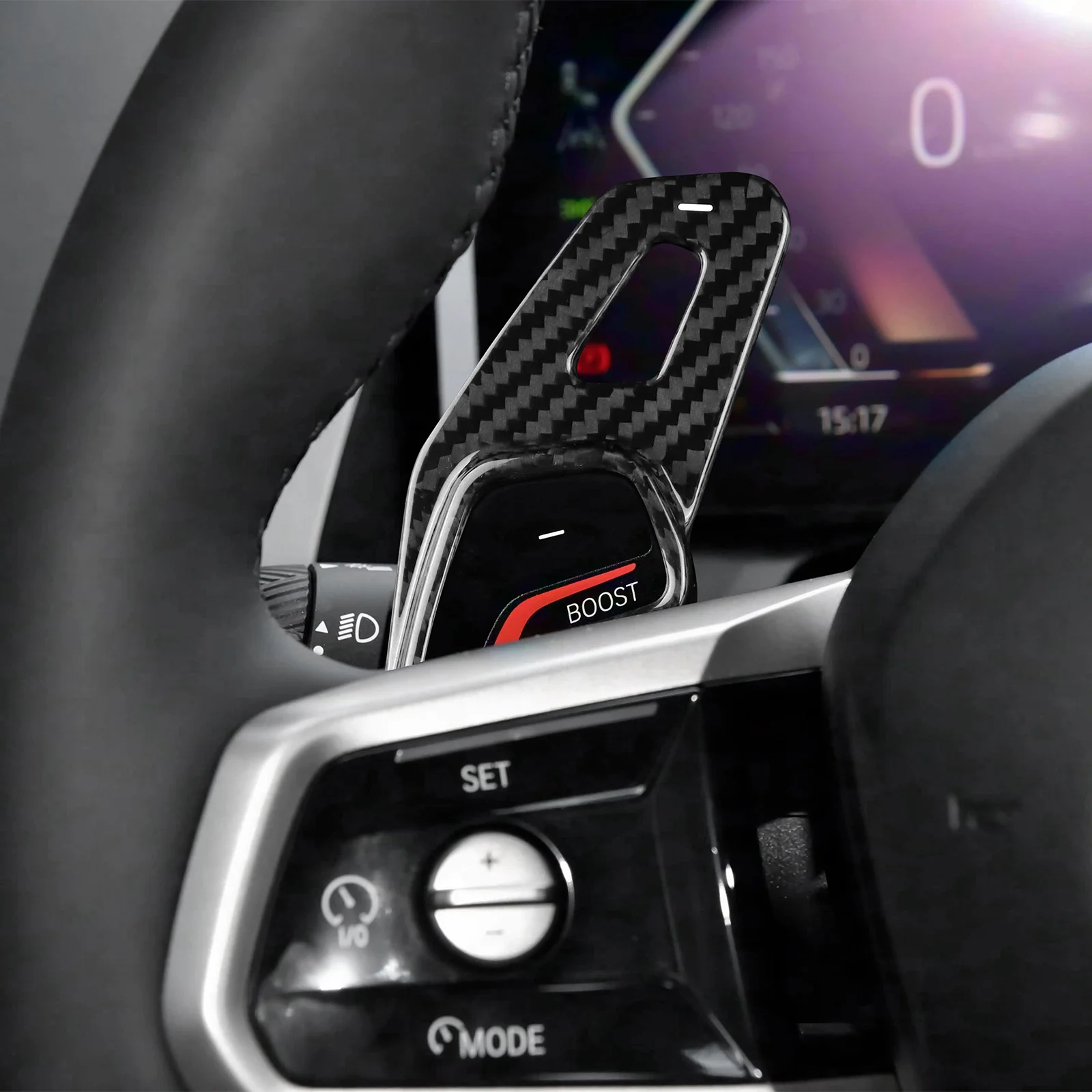 

Накладка на подрулевые лепестки переключения передач из твердого сухого карбона для BMW X3 G45 2025, X1 U11 2023-2025, 5 серии G60 2024-2026