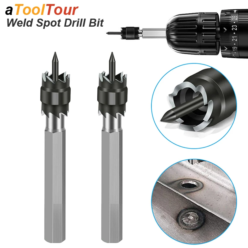 Removedor de cortador de soldadura por puntos, punta de carburo de doble cara, separador de acero inoxidable, herramienta de reparación de juntas de