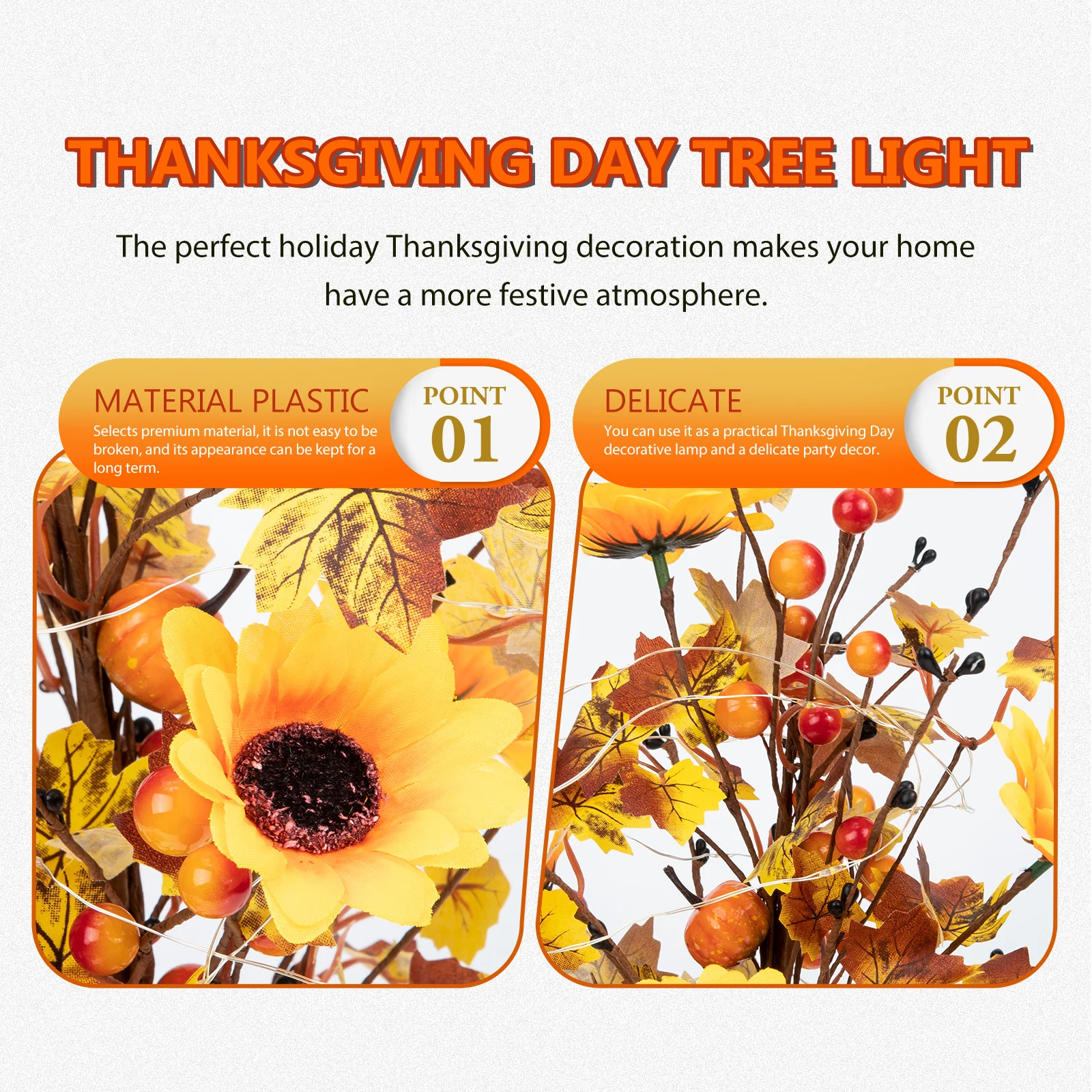 

Maple Tree Lights Tabletop Lighted Artificial Fall Decorations Thanksgiving Festival Autumn Branch Lamp Powered Led