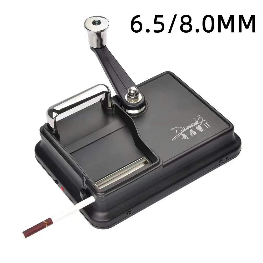 Tobacco Rolling Machine 6.5/8.0 Mm Pipe Cigarette Maker Double Guide Rail Manual Cigarette Rolling Machine Smoking Accessories