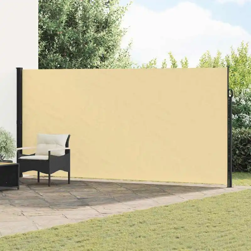Einziehbarer Seitenmarkise Sable 600x200 cm aus Polyester, UV-beständiger und wasserdichter Stahlrahmen für Garten, Terrasse und Balkon