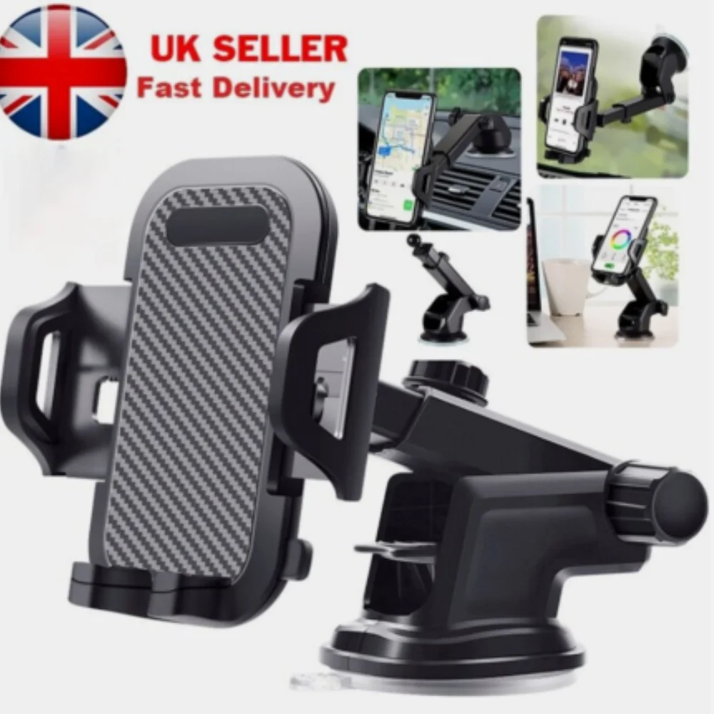 Universal Car Mobile Phone Holder 360° Windscreen Dashboard GPS Stand Cradle UK