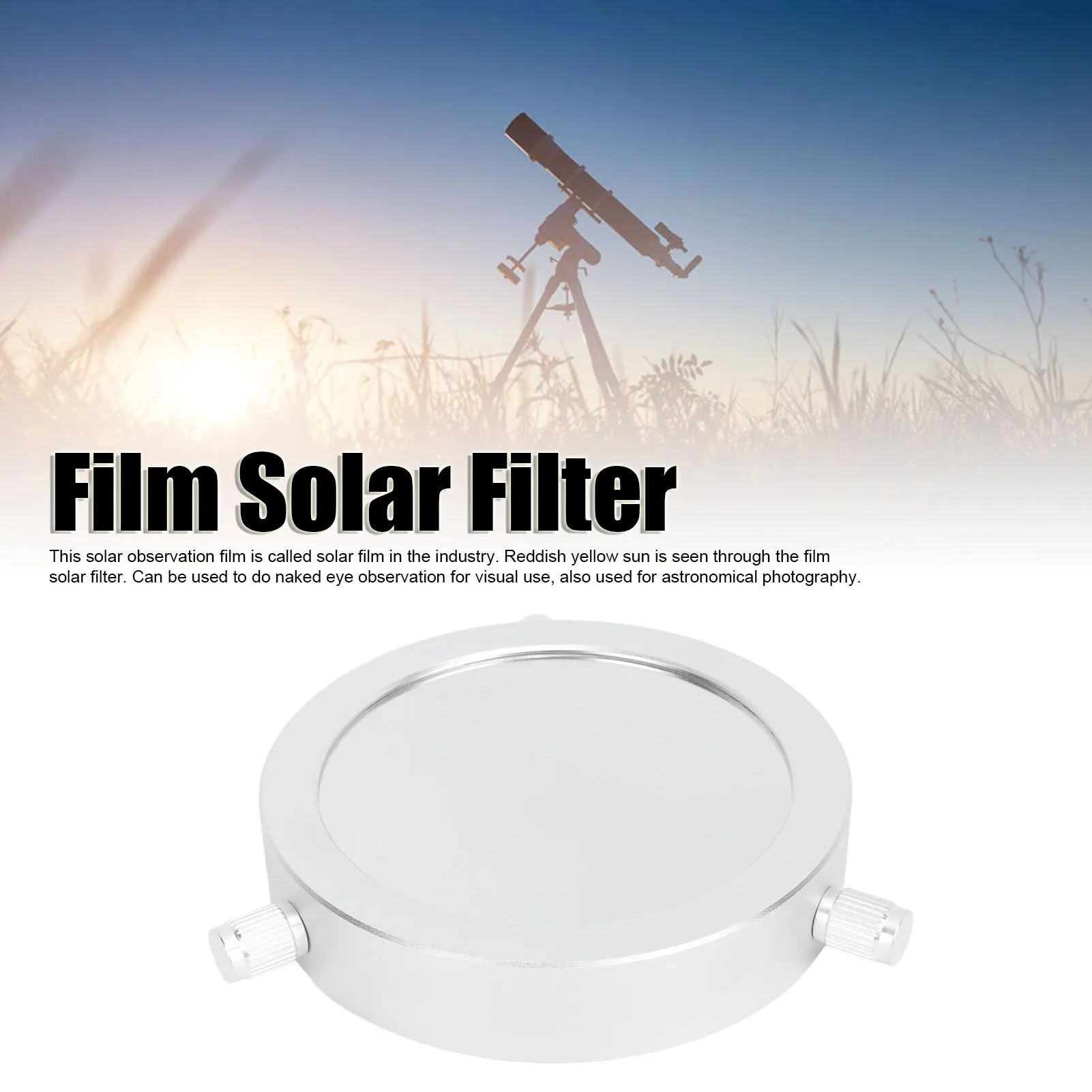 Film Solar Filter For 104‑130mm Objective Reduce Light Thicken Solar Telescope Filter For Observing Sun