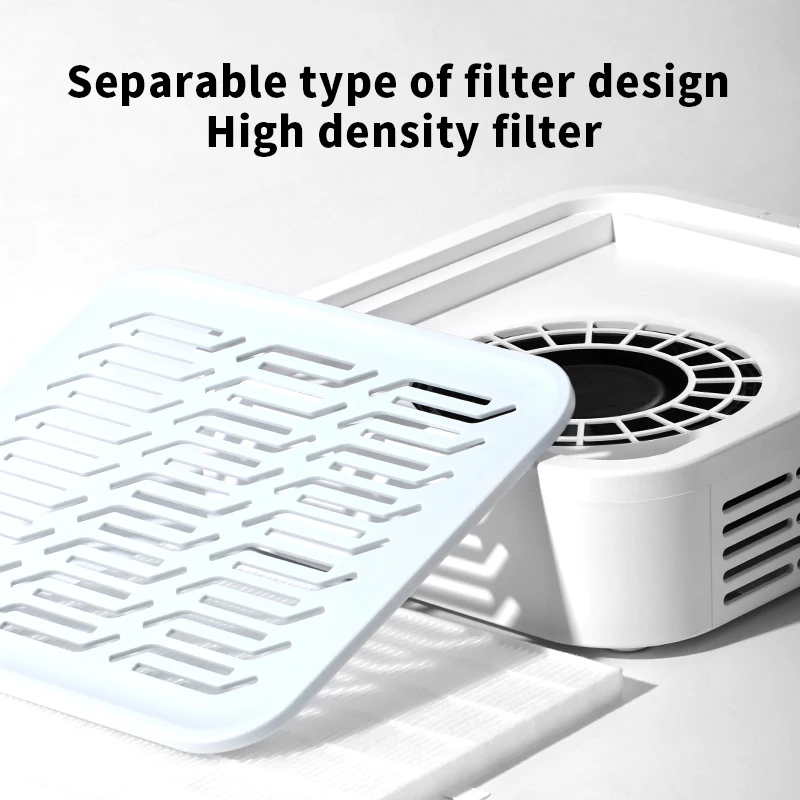 Turbine Brushless Nail Dust Remover ดูดแรง 120W เครื่องดูดฝุ่นเล็บสําหรับเล็บพร้อมตัวกรองแบบถอดได้ปรับความเร็วได้