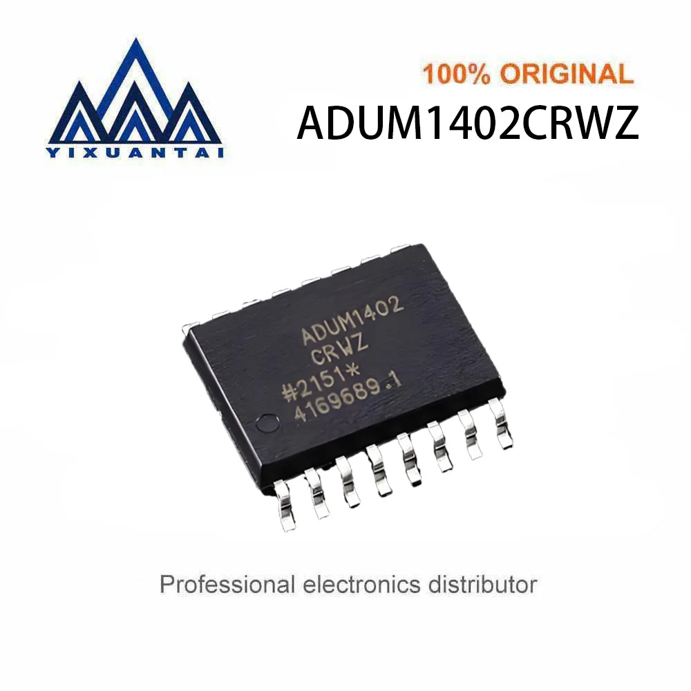 

5pcs/Lot ADUM1402CRWZ ADUM1402CRWZ-RL ADUM1402CRW ADUM1402C 1402CRW【DGTL ISO 2.5KV GEN PURP 16SOIC】New