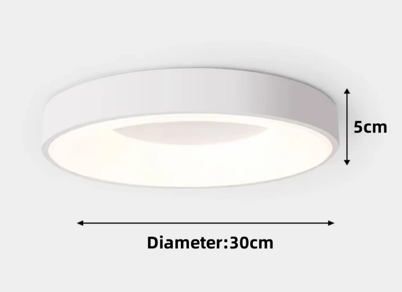 Diameter:30cm 18W LED Ceiling Light Simple Round For Bedroom Corridor Garage Cloakroom Aisle Balcony Study Lighting Fixtures