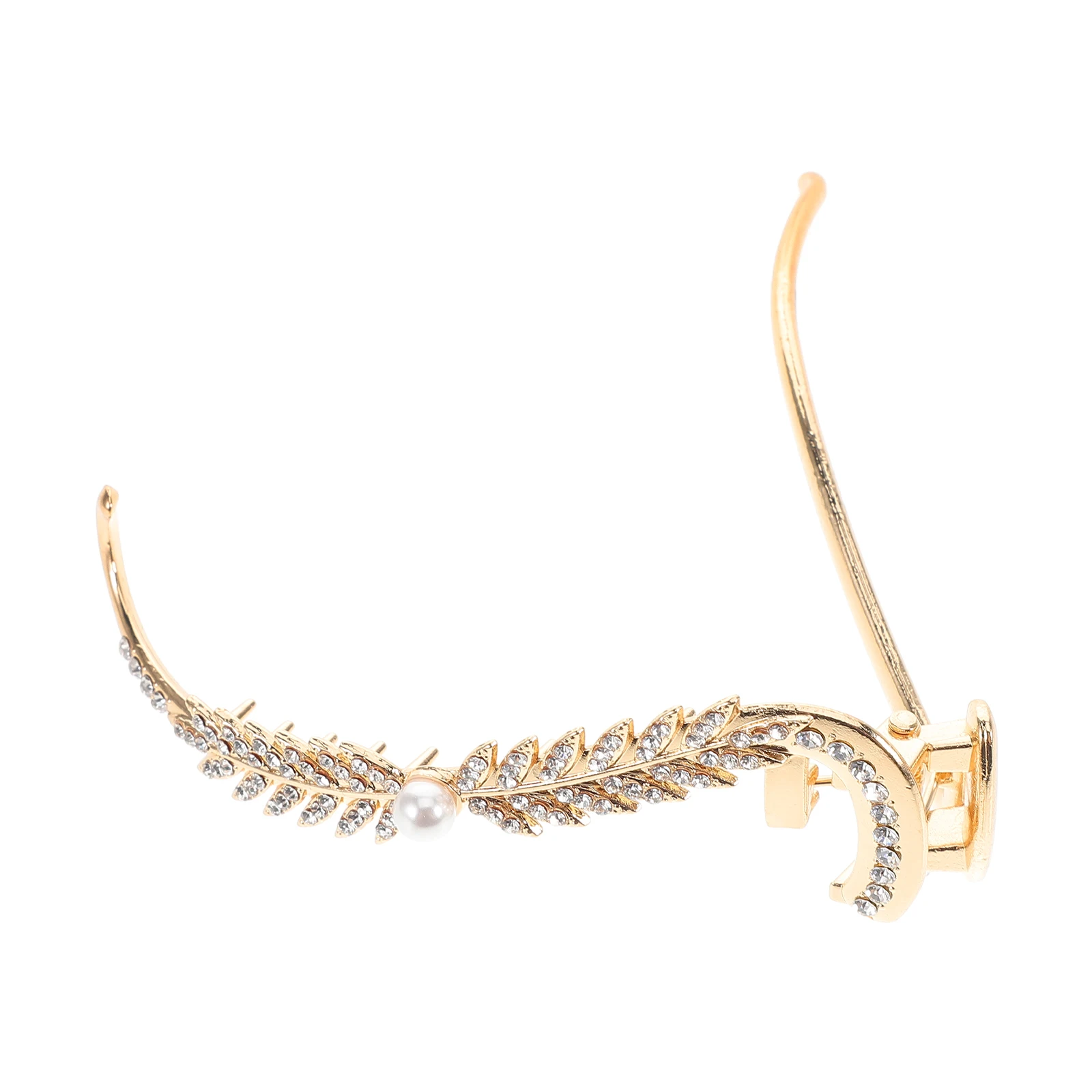 

Pearl Hair Claw Clip Ears of Wheat Twist Barrette Alloy Accessories French Clips Hair Rhinestones Prom Pieces Women